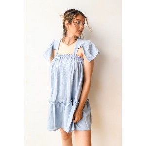 flutter babydoll mini dress