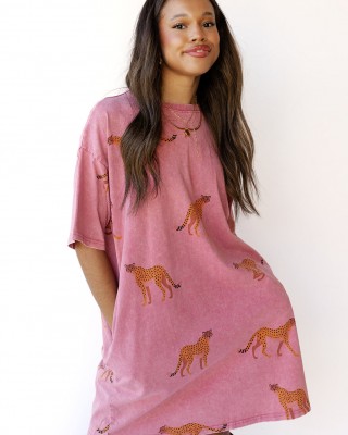 cheetah t-shirt dress