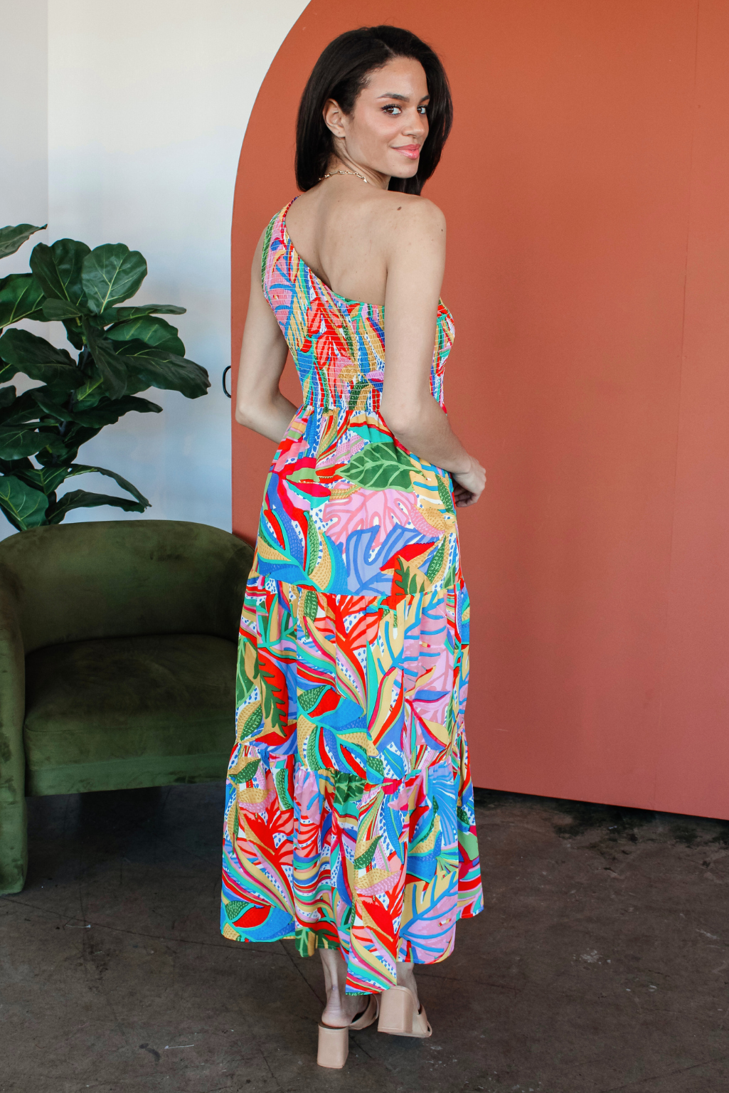 Havana Haze One Shoulder Maxi Dress Havana Haze One Shoulder Maxi Dress