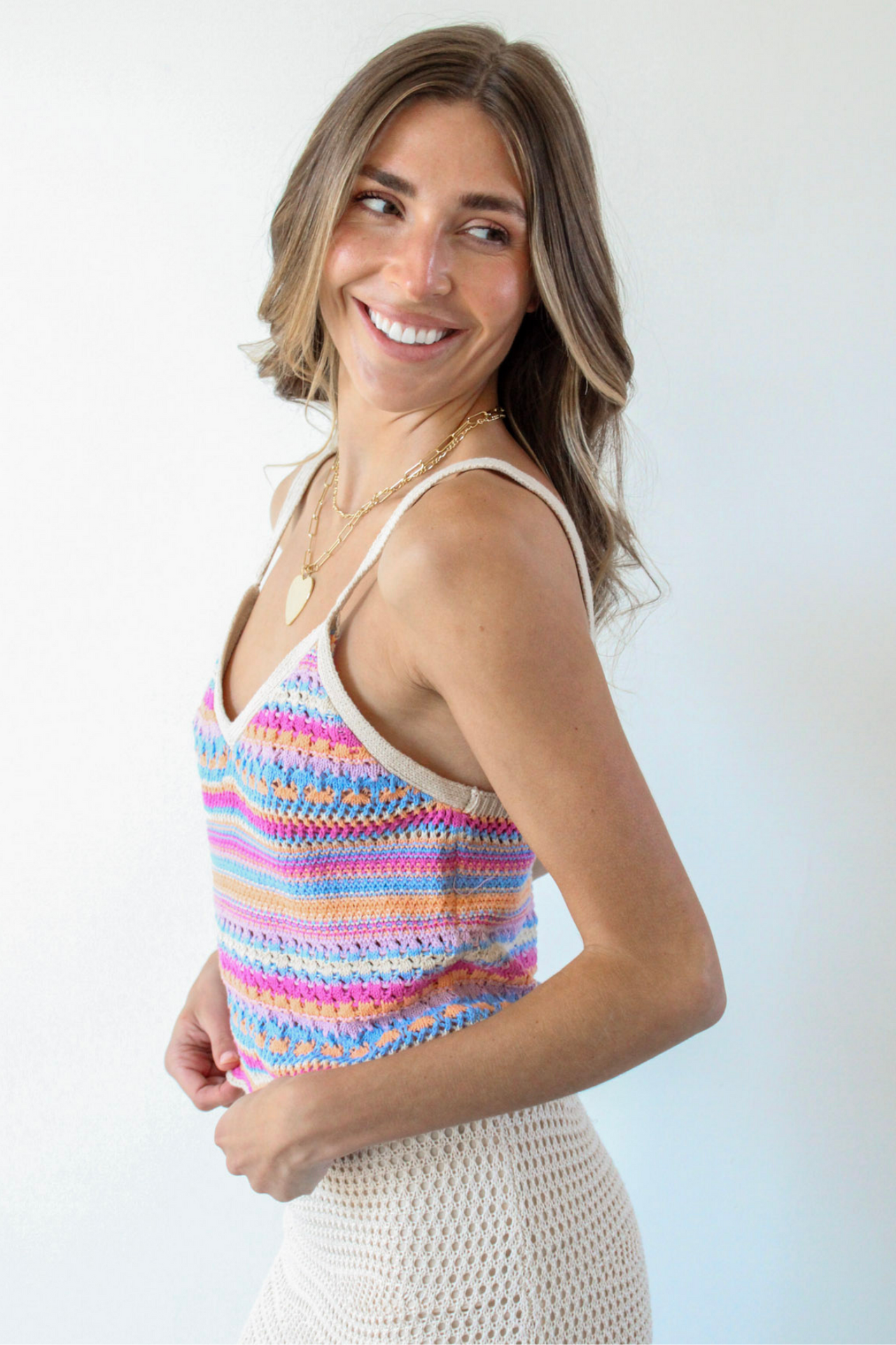 Santa Cruz Stripe Crochet Tank by Z Supply Santa Cruz Stripe Crochet Tank by Z Supply