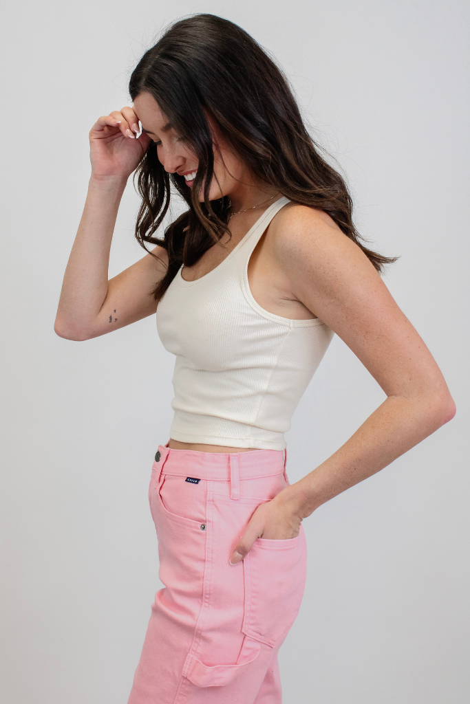 Essy Rib Tank in Oat Milk by Z Supply Essy Rib Tank in Oat Milk by Z Supply