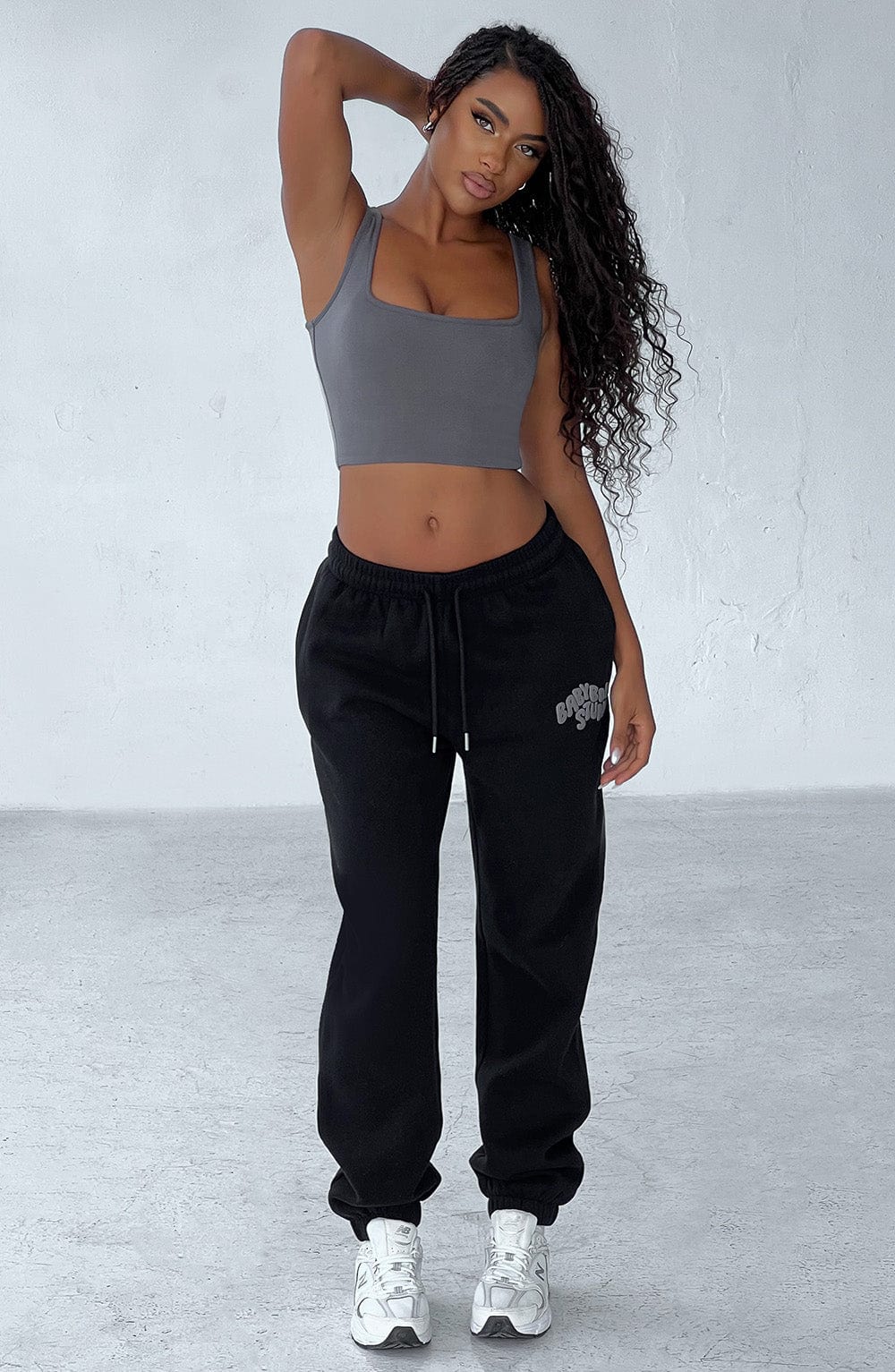 Studio Square Neck Crop - Charcoal Studio Square Neck Crop - Charcoal