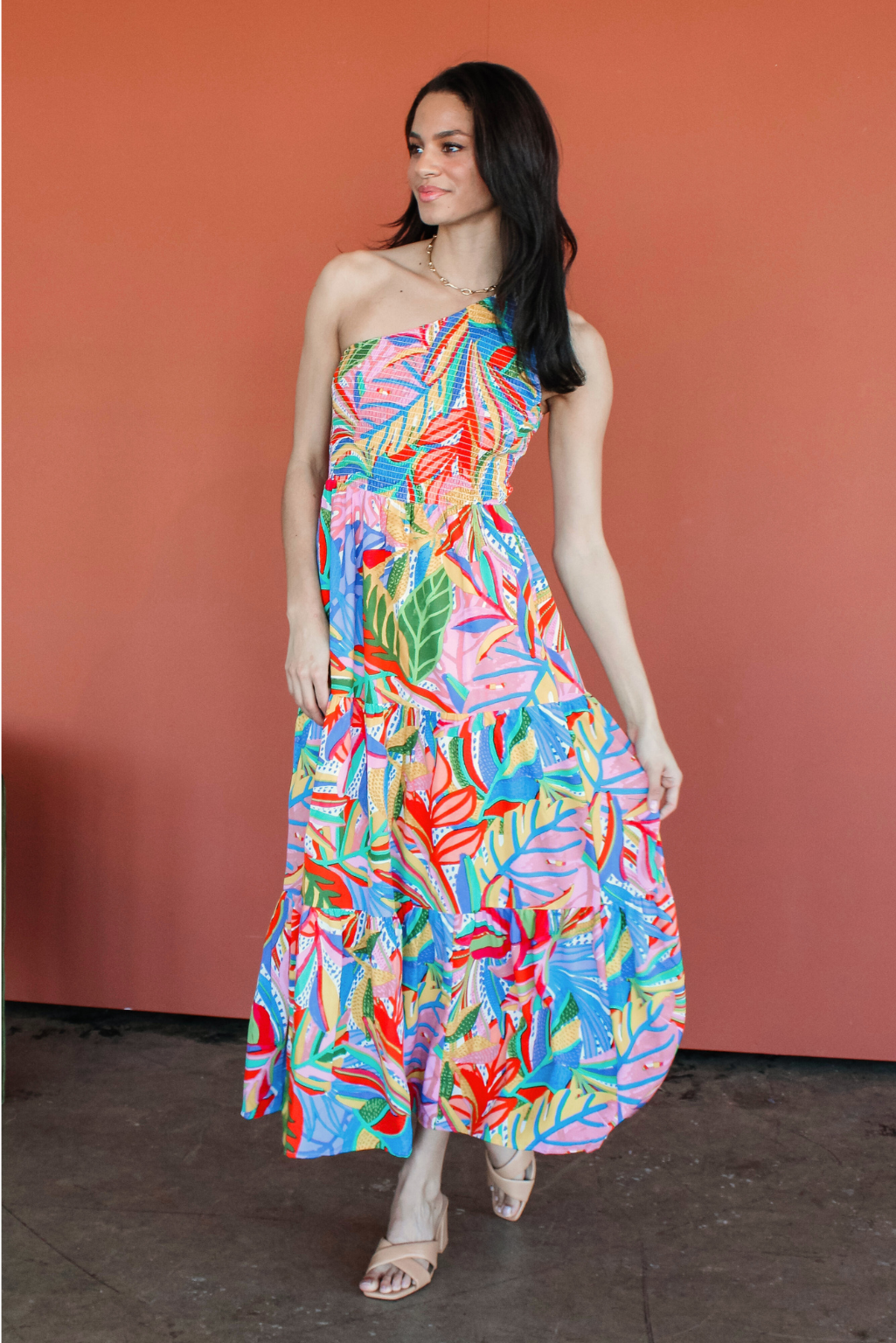 Havana Haze One Shoulder Maxi Dress Havana Haze One Shoulder Maxi Dress